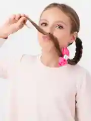 Розовый бантики для волос детские на резинке