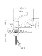 Серебряный смеситель для ванны "Oasis" L3020МGBot