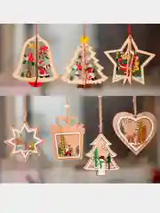 Новогодние деревянные украшения, ёлочная 3D игрушка