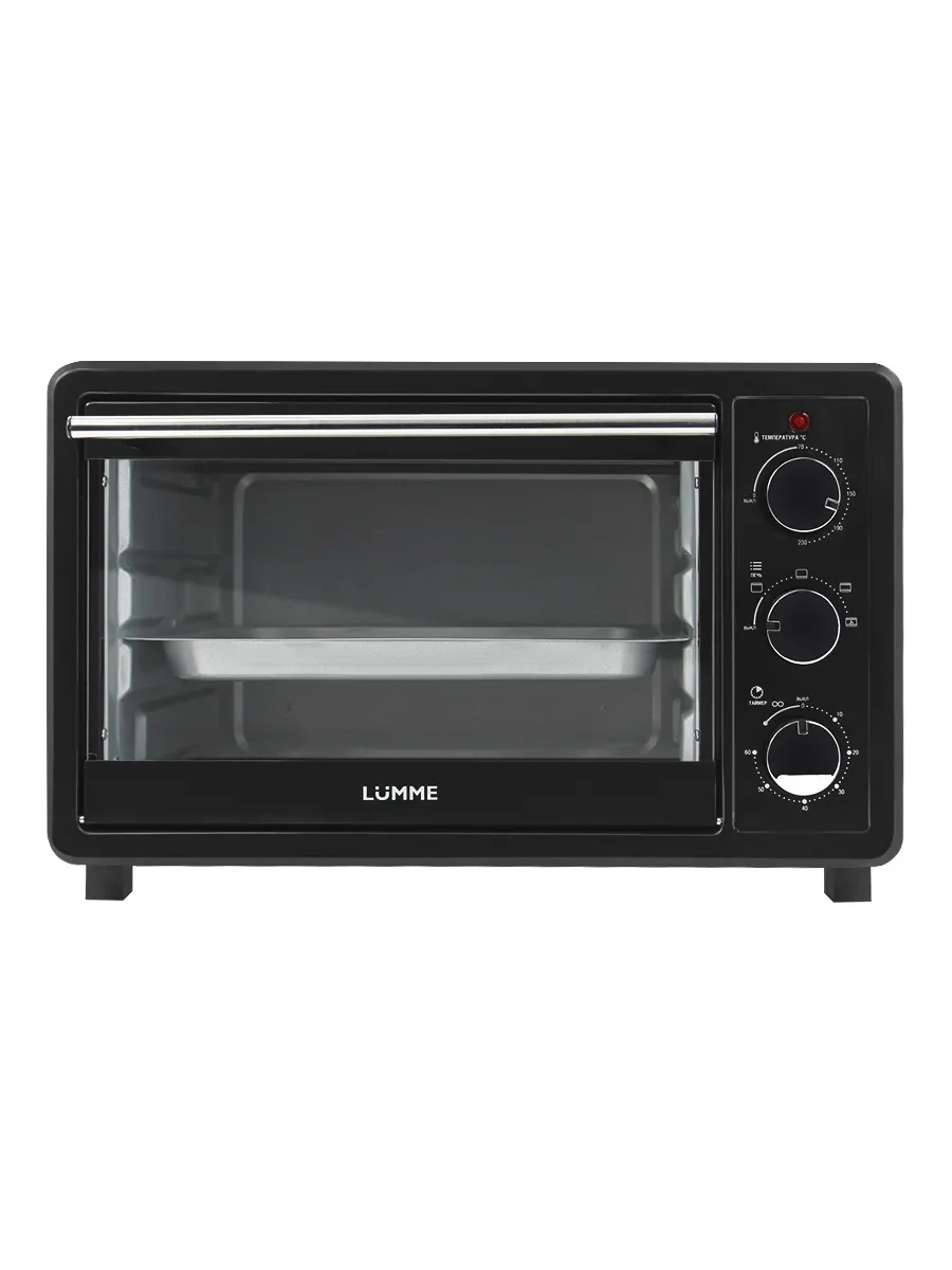Серый духовой шкаф LUMME LU-EO1715B 1800 Вт, Объем: 30 л, Конвекция,  4 режима работы