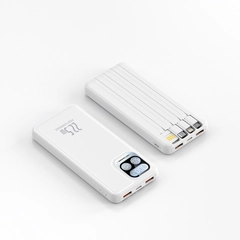 Повербанк 20000mah / Портативный внешний аккумулятор powerbank со встроенными кабелями