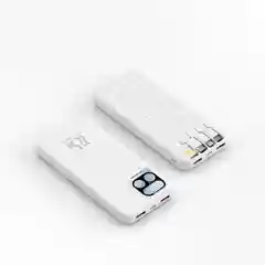 Повербанк 20000mah / Портативный внешний аккумулятор powerbank со встроенными кабелями