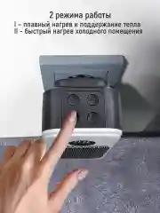 Черный тепловентилятор напольный STINGRAY ST-FH1071C керамический с таймером 900 Вт, черный/белый