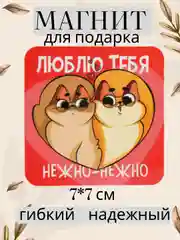Красный магнит на холодильник для подарка на Новый год