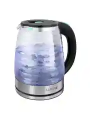 Бирюзовый чайник электрический LUMME LU-4101 стеклянный 2л, светлая яшма