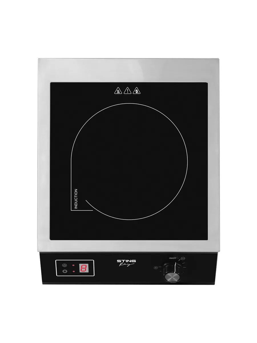 Черный электрическая индукционная безимпульсная плитка STINGRAY ST-HP3514A настольная