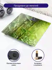 Зеленый весы напольные электронные LUMME LU-1328, 26x26 см, с индикатором температуры