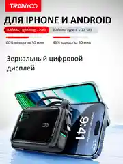Power Bank с быстрой зарядкой 20000 / 10000 mAh 22.5W Type-C / Lightning / USB
