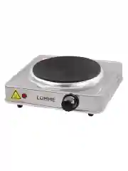 Серебряный плитка электрическая настольная LUMME LU-HP3642B, 1 конфорка - чугун