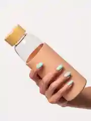 Конфетный бутылка для воды в чехле стеклянная, 500мл
