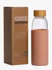 Конфетный бутылка для воды в чехле стеклянная, 500мл