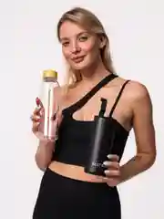 Бутылка для воды в чехле стеклянная