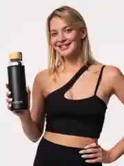 Бутылка для воды в чехле стеклянная