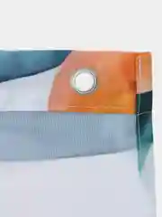Серебряный штора-занавес для ванной комнаты, 3D, с кольцами, 180 х 180 см