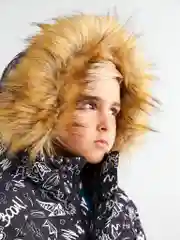 Куртка Acoola Japa, детская, для мальчиков, черный принт