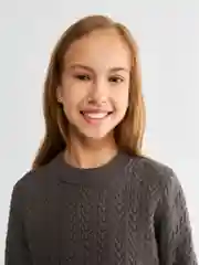 Джемпер детский Acoola Monica, для девочек, кофейный