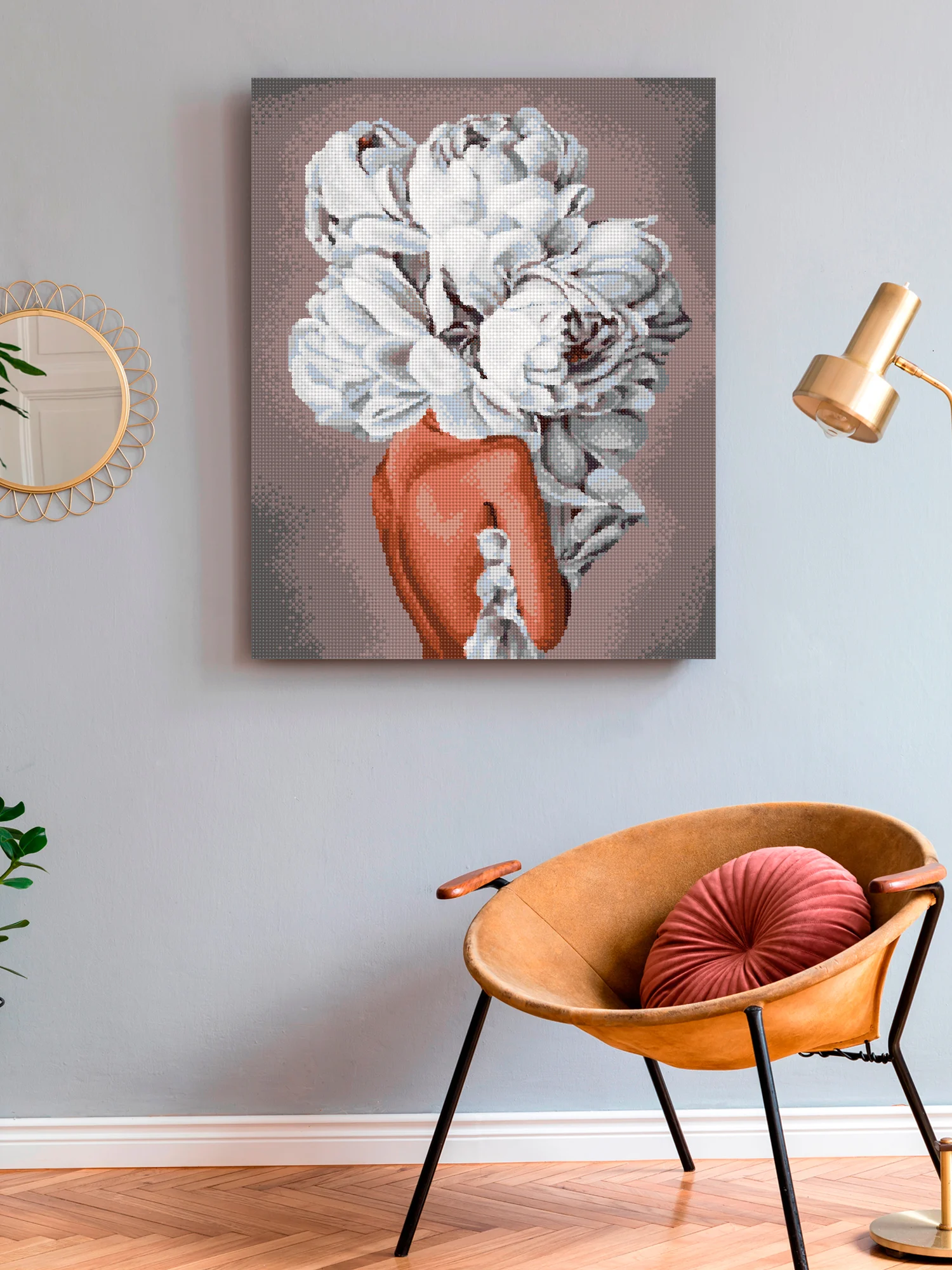 "Девушка - Нежность" алмазная мозаика на подрамнике, 40 х 50, "Art on Canvas"