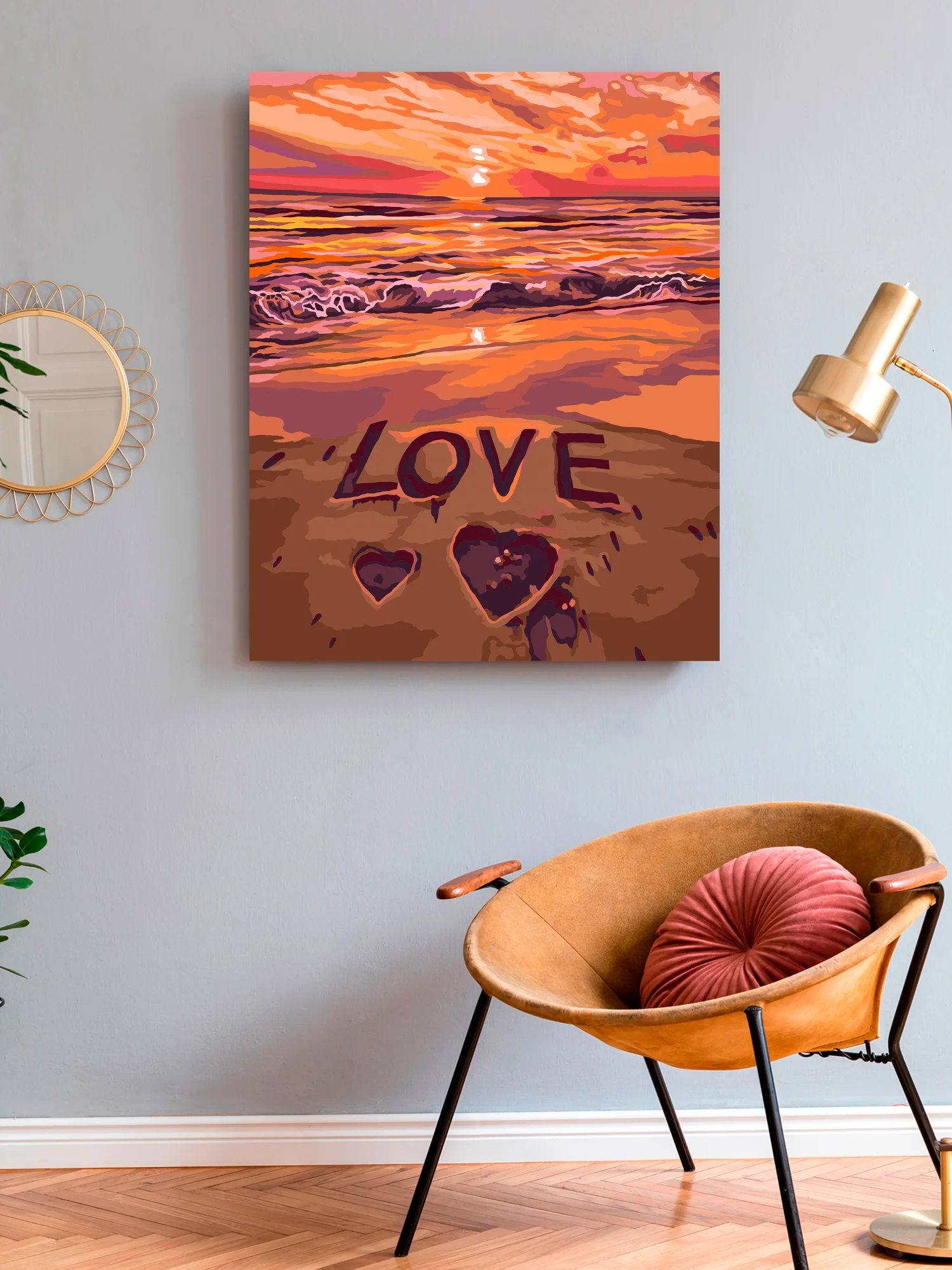 На берегах любви Море Картина по номерам на холсте с подрамником 40х50 "Art on Canvas"