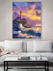 Маяк Картина по номерам на холсте с подрамником 40х50 "Hobby Paint"