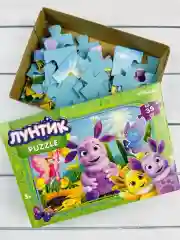 Пазл картонный для малышей Лунтик мультик 35 деталей