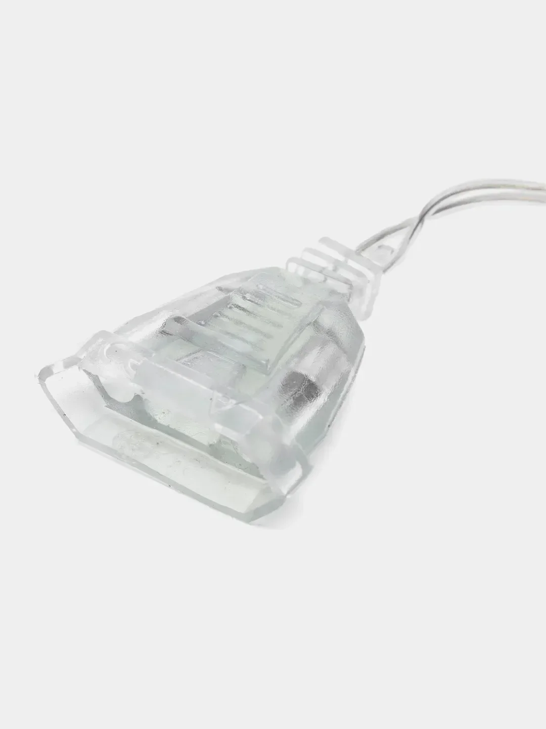 Белый звезда ёлочная 15 см, макушка для ёлки 10 LED, провод 1 метр, 220 В