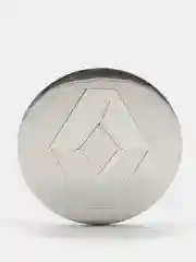Серый металлик наклейки на диски, колпаки Renault Рено, сферическая, изогнутая, 56 мм, 4 штуки