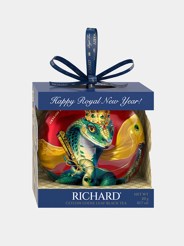 Цейлонский черный листовой чай Richard Christmas Toy Королева-змея, ж/б, 20гр