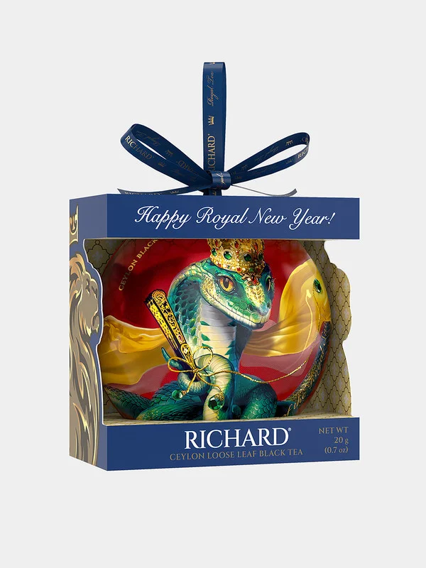 Цейлонский черный листовой чай Richard Christmas Toy Королева-змея, ж/б, 20гр
