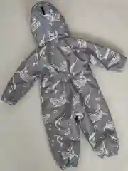 Серый комбинезон детский мембрана Super Pogo Kids Ocean демисезонный / малыши
