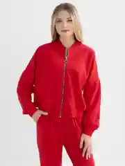 Красный костюм спортивый жеский, двойка с бомбером