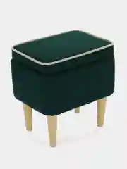Лесной зеленый пуф MONOFIX, АММА, с ящиком для хранения,велюр