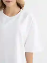 Белый футболка повышенной плотности женская oversize удлиненная