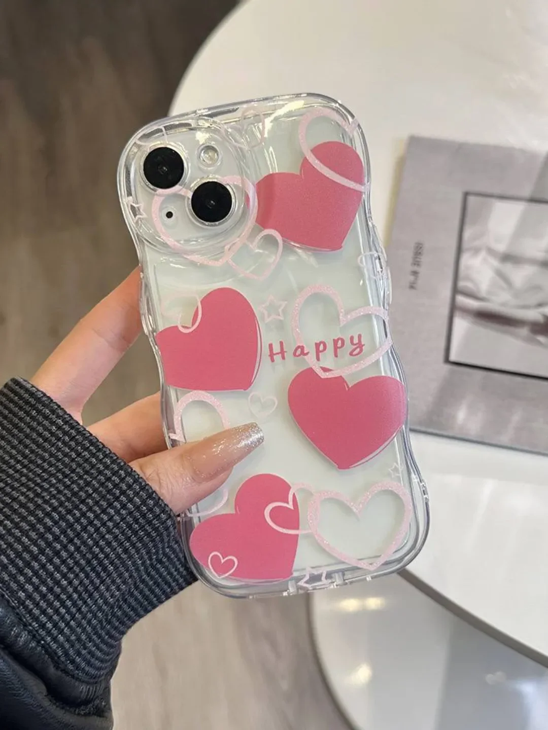 Серый iphone 11, Айфон 11 чехол матовый с объемный с принтом для iPhone 11
