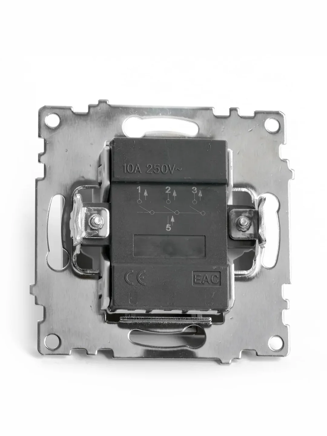 Выключатель STEKKER GLS10-7108-02, 3-клавишный механизм, 250В/10А, цвет шампань