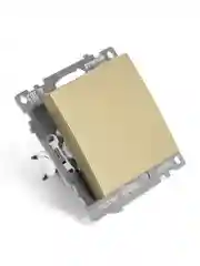 Выключатель Stekker GLS10-7103-08, 1-клавишный (механизм) 250В/10А, золотой