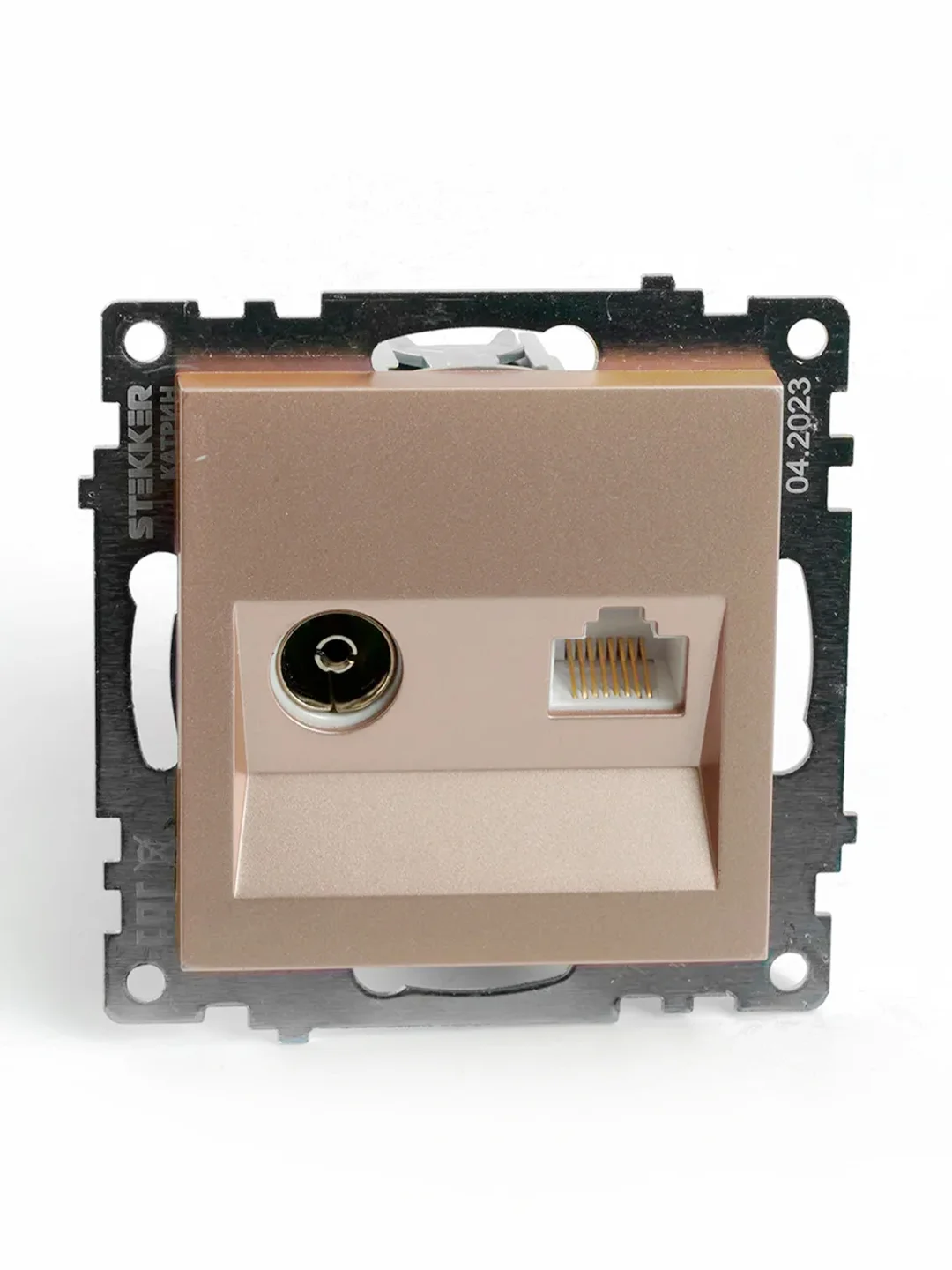 Розетка TV + компьютерная Stekker, GLS00-7106-02, RJ-45