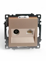 Розетка TV + компьютерная Stekker, GLS00-7106-02, RJ-45