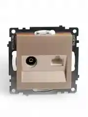 Розетка TV + компьютерная Stekker, GLS00-7106-02, RJ-45