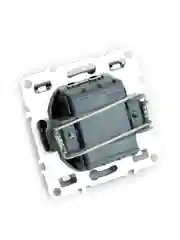 Выключатель 1-клавишный, Stekker, PSW10-9101-03, c индикатором, серия Эрна, черный