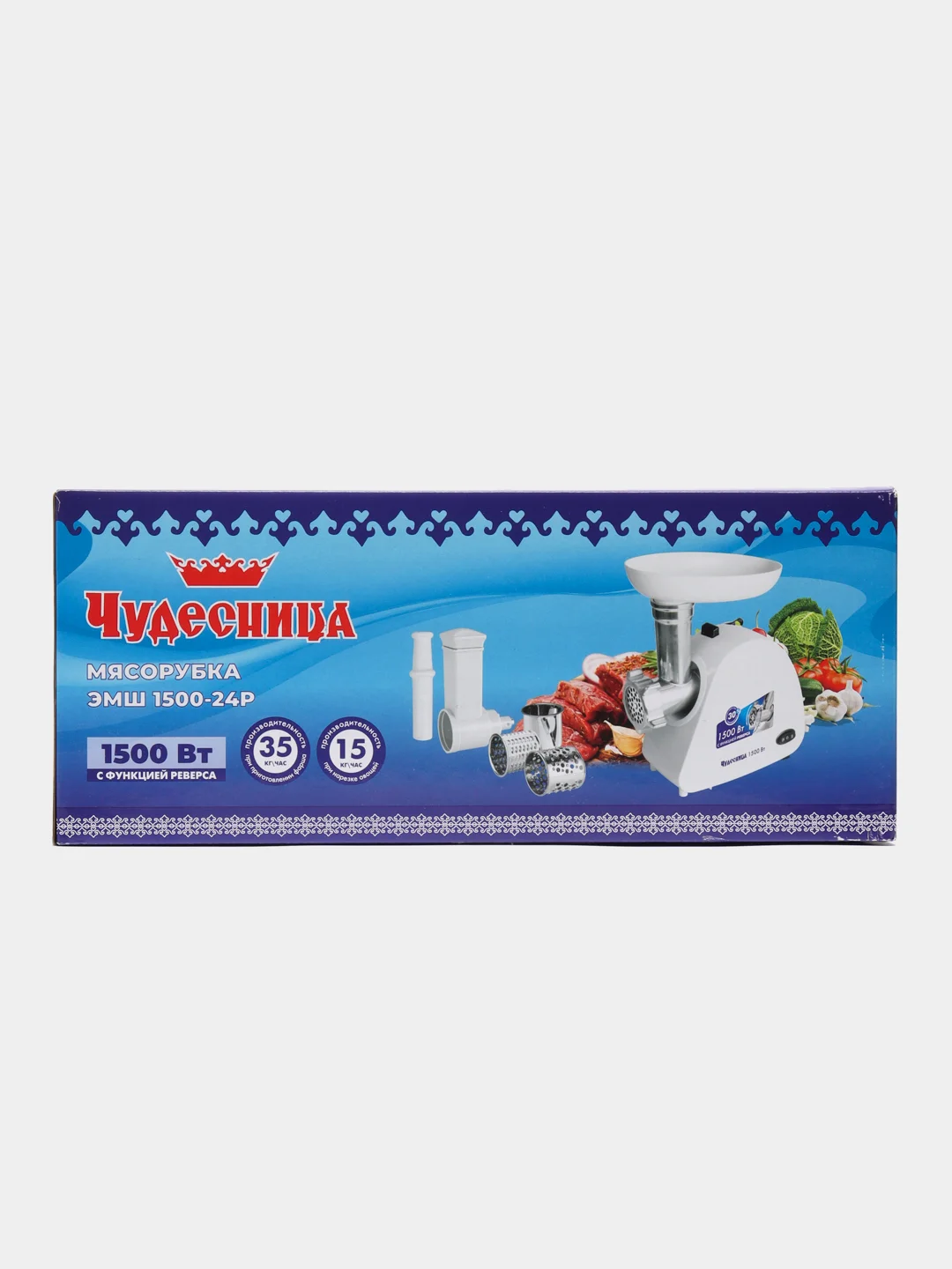 Мясорубка электрическая с шинковкой, 1500 Вт, "Чудесница-эмш"