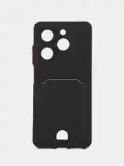 Сиреневый чехол Tecno Spark 20 / 20C / Go 2024 / Infinix Hot 40i Техно Спарк 20 с карманом для карт