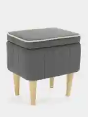 Серый пуф MONOFIX, АММА, с ящиком для хранения,велюр