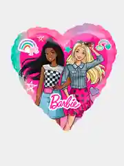 Кораллово-розовый шар воздушный Barbie /Барби с подругами/Фигура Barbie