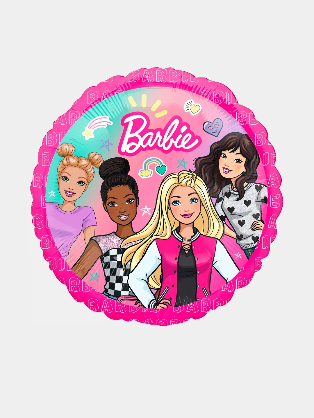 Конфетный шар воздушный Barbie /Барби с подругами/Фигура Barbie