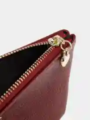 Бордовый кошелек женский из экокожи, 3 цвета