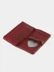 Бордовый кошелек женский из экокожи, 3 цвета