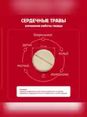 Бад Леовит Сердечные травы, 30 таблеток по 0,3 г, Упаковка 9 г