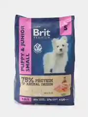 BRIT PREMIUM, Сухой корм с курицей для щенков "Dog Puppy and Junior Small", 3 кг