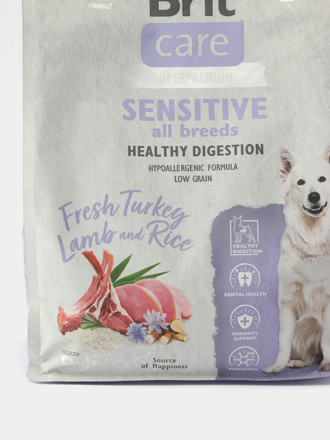 BRIT CARE, Сухой корм с инд и ягн д/соб.вс.пор"Dog Adult Sensitive Healthy Digestion", 3 кг