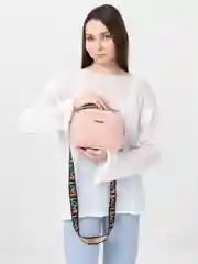 Розовый сумка женская через плечо, кросс боди